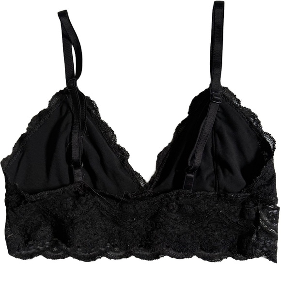 EXPRESS BLACK LACE / MESH TRIANGLE BRALETTE SIZE XS - Picture 3 of 5